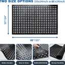60"x35" Outdoor Rubber Floor Mats Non-Slip Restaurant Mat Commercial Kitchen Heavy Duty Mat Drainage Mats for Outside Industral Pool Entrance Bar Wet Area, 60L x 35"W x 0.3"H