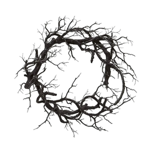 Halloween Wreath Glitter Black Tree Branch for Halloween Party Front Door Indoor Outdoor Farmhouse Festival Home Wall Decor