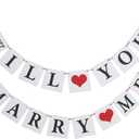 WILL YOU MARRY ME Banner Paper Banner Decorative Hanging Garland for Wedding Engagement Proposal Party