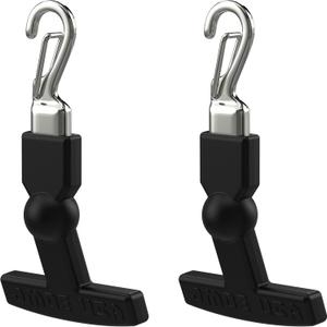 Jmoe USA Clippable Replacement T-Latch Zipper Pulls | Compatible with RTIC and Other Soft Coolers, Day Coolers, Backpack, and More | Made of Tough Rigid Plastic and Metal | 2-Pack | Universal Design