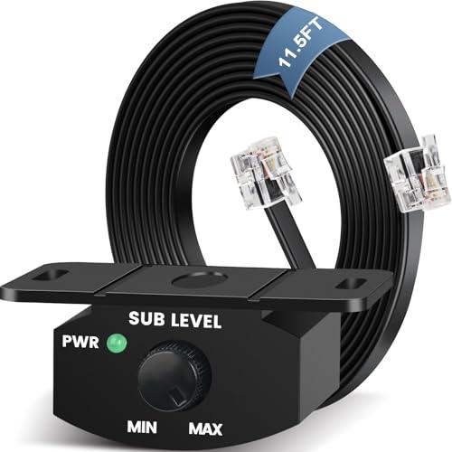 NAPHYLAIFA Universal Bass Knob Control for Car Amplifier, Bass Volume Knob with 4-Pin Extension Cable.