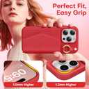 TAURI for iPhone 16 Pro Max Case, Removable Magnetic Wallet Case with Card Holder, [Compatible with MagSafe] Durable PU Leather Phone Case with Wireless Charging, Red