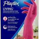 Playtex Living Premium Reusable Rubber Cleaning Gloves, Drip Catch Cuffs, Large (Pack of 2)