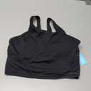 Yonique Women Bikini Top Only Crop Swim Top Longline Swimsuit Tops High Neck Bathing Suit Top Black Medium