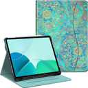 Fintie Folio Case for iPad Air 13-inch (M3) 2025 / (M2) 2024, Multi-Angle Viewing Protective Stand Cover with Pencil Holder & Pocket, Auto Sleep/Wake, Shades of Blue