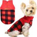 Dog Happy New Year Sweater Vest Fleece Puppy Sweatshirt Pullover Dog Clothes for Small Dogs Boy Girl Stretchy Warm Chihuahua Teacup Clothes Outfits Costume Cat Sweaters, XXS, Red