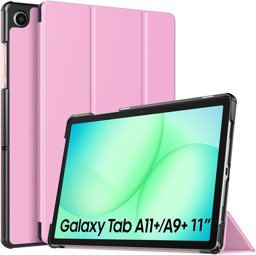 TiMOVO Case for Samsung Galaxy Tab A11+ Plus/A9+ Plus 11 Inch (2026/2023), Slim Lightweight Stand Hard Back Shell Protective Cover, Auto Wake/Sleep, Flowers Pink