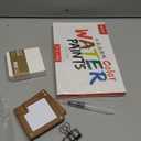 Mini Paint Palette Travel Kit - Mini Travel Watercolor Palette Set, Pocket Artist Water Color Travel Set, Pocketartist Drawing Board Paint Palette Travel Kit with Brush (Walnut-15 Grids)