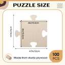 Seenelling 50 Pcs 6x6 Inch Large Blank Wooden Puzzle Pieces for Crafts DIY Make Your Own Puzzle to Draw on Unfinished Large Jigsaw DIY Arts and Crafts Projects and Gift