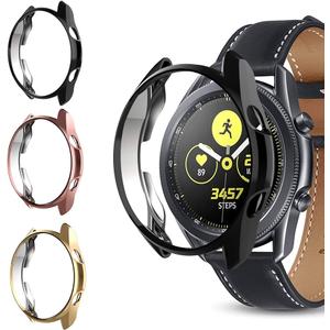 Protective Case Compatible with Samsung Galaxy Watch 3 45mm Smartwatch Plated TPU Bumper Shell Case Cover Protector