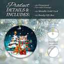 6 x Cat Ornament 2025  Cute Ceramic Holiday Decoration with Festive Cat in Scarf and Christmas Tree  Funny Pet Lover Gift  Rustic Farmhouse Xmas Tree Dcor