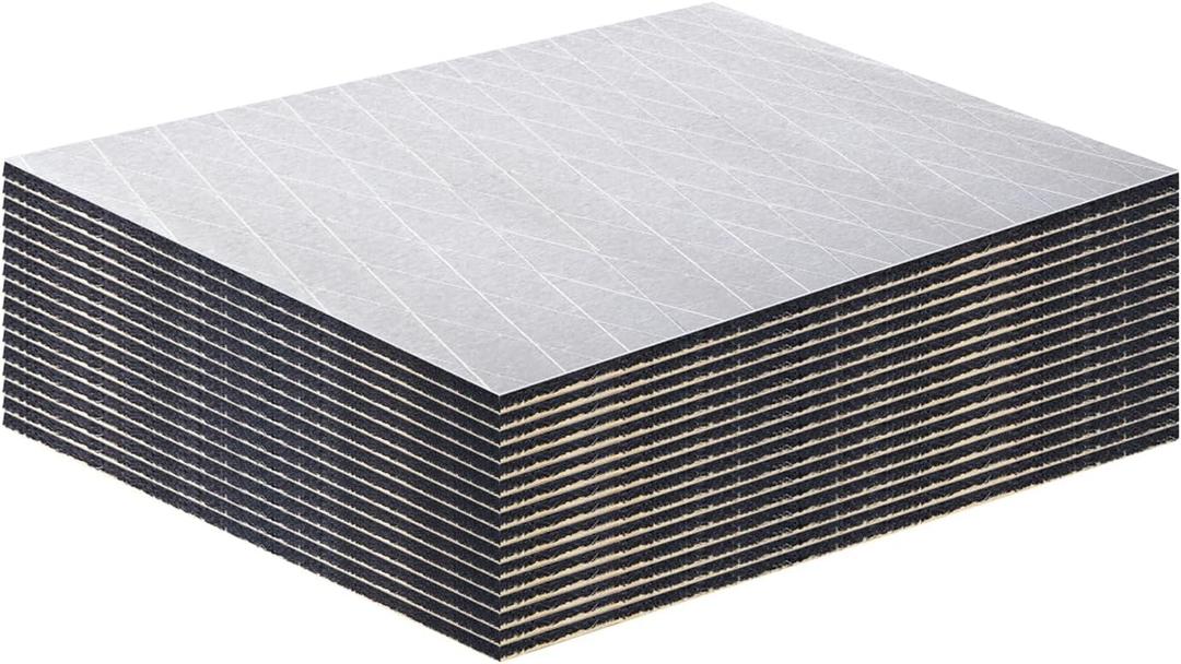 394mil 55sqft Thickened Sound Deadener for Cars-Aluminum Foil Foam Noise Deadening Material-Heat Shield Insulation Dampening Mat