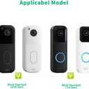 Blink Video Doorbell Mount, Anti-Theft Door Mount for Blink Doorbell (Newest Model), No Drill Weatherproof Design Door Bell Kit for Home Rentals - Easy to Install & No Sensor Blocking (Black)