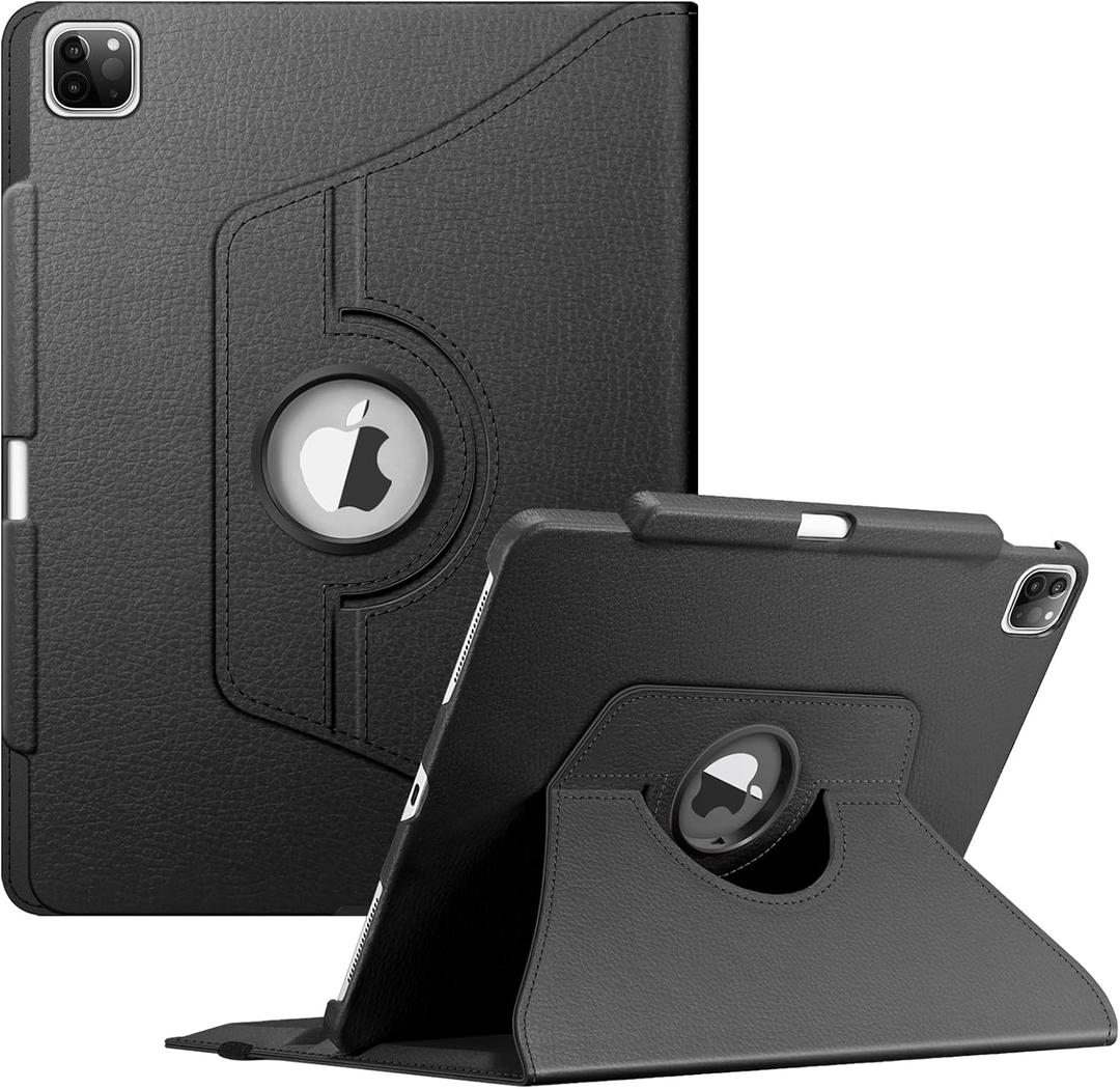 Fintie Rotating Case for iPad Pro 12.9-inch 6th Generation 2022-360 Degree Swiveling Protective Cover with Pencil Holder, Auto Sleep/Wake, Also Fit iPad Pro 12.9" 5th/4th/3rd Gen, Black