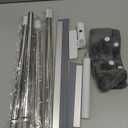 Floor Squeegee Broom with Long Handle, Heavy Duty Rubber Squeegee Kit with 2 Replacement Heads & 1 Cloth, Scrubber for Tile Floor, Garage, Concrete (3-in-1 Set)