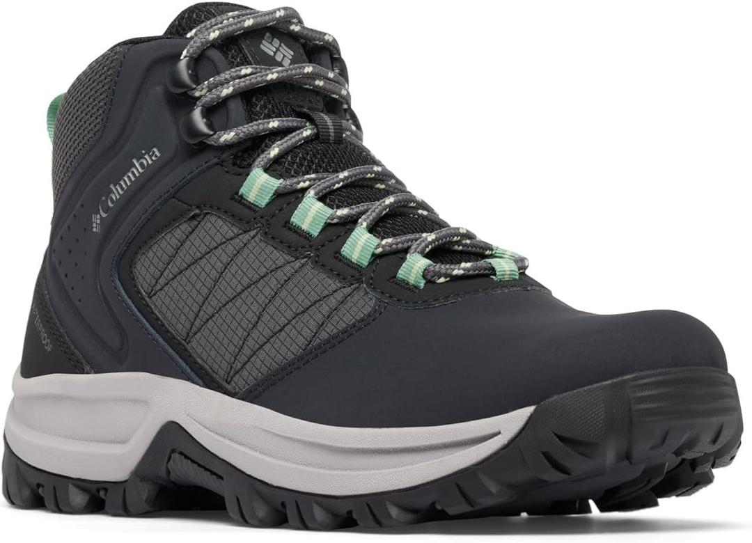 Columbia Women's Transverse Hike Waterproof Boot (8, Black/Sage Leaf)