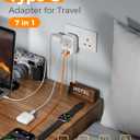UK Adapters for Travel 2 Pack, TESSAN Type G US to UK Plug Adapter with 4 Outlets 3 USB Charger(1 USB C PD 20W), Power Adaptor for USA to Ireland Scotland Dubai Hong Kong England British Kenya London
