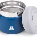 Charcy 9oz Kids Stainless Steel Insulated Food Jar, Wide Mouth Leak-Proof Soup Thermo, Container Set for 8h Hot and 6h Cold - Blue