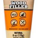 Gorilla All Purpose Wood Filler, Natural Color, 6 Ounce Tube (Pack of 2) - Water Resistant for Indoor or Outdoor Projects and Repairs