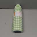 Gingham Pattern Insulated Stainless Steel Water Bottle with Straw, Push-Button Lid, 32 Ounce, Gifts for Women Girls Friends Teens Birthday Christmas (Green)