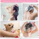 URTHEONE Soft Silicone Hair Scalp Massager Shampoo Brush for Wet Dry Oily Curly Straight Thick Thin Rough Long Short Natural Men Women Kids Pets Hair Care Tools（Pink