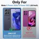 Vofolen for Moto G Power 2025/2026 Case Wallet with Card Holder Dual Layer Heavy Duty Shockproof Protective Hidden Flip 4-Card Slots Phone Cover for Motorola Moto G Power 5G 2025/2026 Women Men Black