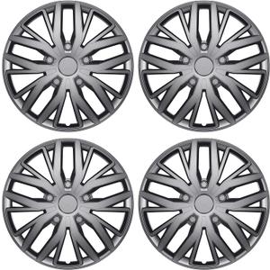 4 Pack Universal Hubcaps Replacement R14 14 inch, Steel Wheel Rim Cover for Most Auto, 14" 14 in Wheel Covers Hub Caps (Gray Color, 14 inch)