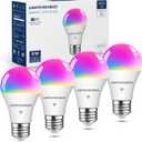 Lightinginside Smart Light Bulbs 60W Equivalent, WiFi Smart Bulb Compatible with Alexa/Google Assistant/Smart Life, A19 E26 RGBCW Color Changing, No Hub Required,2.4G WiFi, ETL Listed, 9W 800LM, 4PCS