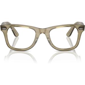 Ray-Ban Rx5121f Wayfarer Photochromic Low Bridge Fit Square Prescription Eyewear Frames (Photochromic Frame Striped Grey/Demo Lens)