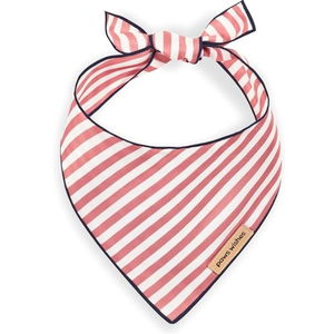Paws Wishes Dog Bandana 1 Pack, Red Stripes, Pet Friendly Design, Hair and Water Resistant, Adjustable Dog Scarf for Medium Boy Girl Dog