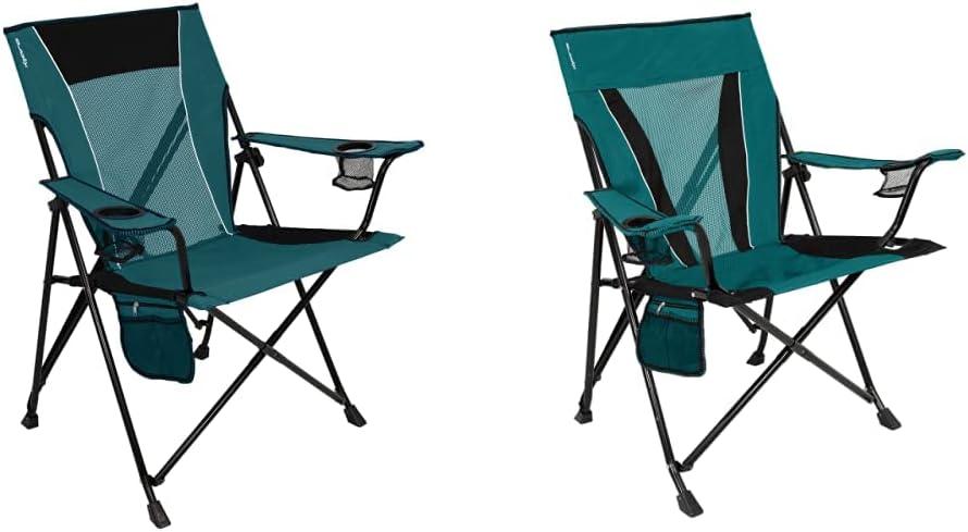 Kijaro Camping Chair, Dual Lock Feature, Cayman Blue Iguana & XXL Dual Lock Portable Camping and Sports Chair, Diamond Ripstop Polyester, Cayman Blue Iguana Kijaro Camping Chair, Dual Lock Feature, Cayman Blue Iguana & XXL Dual Lock Portable Camping and Sports Chair, Diamond Ripstop Polyester, Cayman Blue Iguana