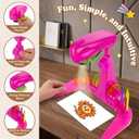 Drawing Projector Sketcher for Kids – Preschool Art Tracing Kit | Play-Based Learning Toy for Boys & Girls Ages 3+, 4 Sturdy Discs, 32 Animal & Fruit Images, 12 Color Pens & 1 Paper Pad