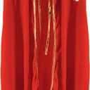 Beistle Child Size Red King Queen Robe, Fantasy Prince Princess Medieval Halloween Costume Cape Mardi Gras Accessory, 33"