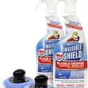 Invisible Shield Protective Glass Shower Coating for Showers, Mirrors, Windows, Tile to Repel Soap Scum and Hard Water Minerals for Easier Cleaning (2 Pack) 16 oz
