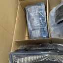 Headlight Assembly, Headlights Kit Compatible with 1992-1996 Ford F150 F250 F350/1992-1996 Bronco Replacement Headlamp Bumper Lamp Set Black Housing Clear Reflector