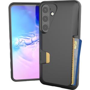 Smartish Galaxy S24 Plus Wallet Case - Wallet Slayer Vol. 1 [Slim + Protective] Credit Card Holder - Drop Tested Hidden Card Slot Cover Compatible with Samsung Galaxy S24+ - Black Tie Affair