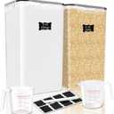 2 PC Flour Sugar Storage Containers (9.5L | 321 Oz) Extra Large Food Storage Containers with Lids - Airtight Leakproof BPA FREE Flour Container for Rice, Cereal, Sugar