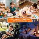 Kinglucky [New 2025 All-in-One Kids Audio Player, No Wi-Fi or Cards Needed, Built-in Stories, White Noise, Pixel Display, 2 Mics & Bluetooth, Screen for Toddlers & Girls (Gray-Orange)