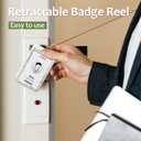 2 x Letter H Lanyards for ID Badges,Floral Badge Holder with Lanyard Badge Reel Retractable Keychain ID Name Tag Work Badge Clip for Teacher Women Work Office