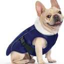 EMUST Winter Dog Jacket, Windproof Dog Apparel for Cold Weather, Reflective Coats for Dogs, Warm Puppy Jacket for Cold Winter, Blue S