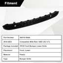 Front Bumper Lower Grille W/Sensor Cap Cover Compatible With Ram 1500 2019-2023 3.6L 5.7L Replace# 68414138AA Only For DT Body Style