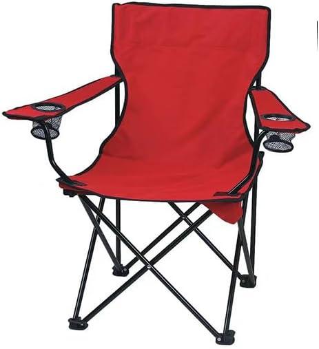 Outdoor Camping with armrests, Folding Chairs, Explorers, Portable Fishing stools, backrests, recliners, Picnic Chairs, Red