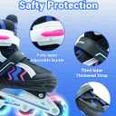 Kids Inline Skates for Boys and Girls Ages 6-12, Adjustable Beginner Skates with Light Up Wheels for Kids Youths Teen