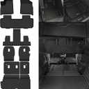 Naibeve Floor Mats for 2018-2023 Chevrolet Traverse 7 Seats Bucket Seats (for 2024 Traverse Limited)-for Chevy Traverse Cargo Mat 2nd Row Backrest Mats & 3rd Row Backrest Mats