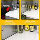 Metal Kitchen Refrigerator Gap Partition Countertop Gap Extension Board,Gap Covers Between Countertop and Walls, Refrigerator Side Partition, No Drill(White,23.62 * 3.93inch)