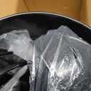 6 Inch Railing Planter for Outdoor Plants - 12 Pack Small Balcony Hanging Flower Pots with Detachable Hooks and Drain Holes Metal Oval Bucket Rail Box Fence Planters for Home Garden Decor, Black