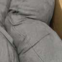 Blazing Needles Solid Microsuede Swivel Rocker Chair Cushion, 48" x 24", Steel Grey