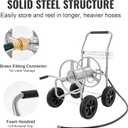 VEVOR Hose Reel Cart, Hold Up to 250 ft of 5/8 Hose, Garden Water Hose Carts Mobile Tools with 4 Wheels, Heavy Duty Powder-Coated Steel Outdoor Planting with Storage Basket, for Garden, Yard, Lawn