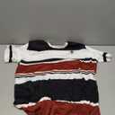 Floerns Men's Striped Print Color Block Short Sleeve T Shirt Crewneck Summer Tee Shirts (XX-Large, Black and Red)