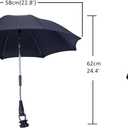Protection little Umbrella fits for stroller Black pink 23 inch 58cm umbrella diameter